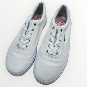 Lugz Avi White Canvas Lace-Up Low-Top Sneakers Mens Size 9 USA